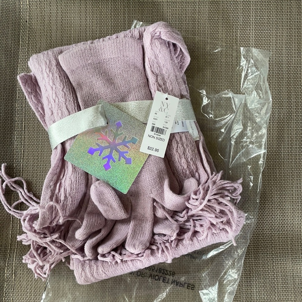 New York & Co. Scarf and Glove Set
